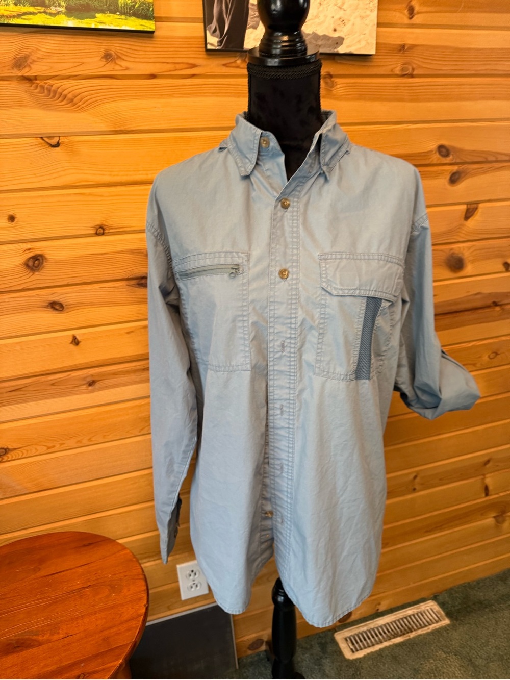 RedHead Light Blue Men's Casual Button-Down Work Shirt